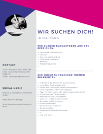 Wir suchen immer noch!!! – Blogautoren gesucht!